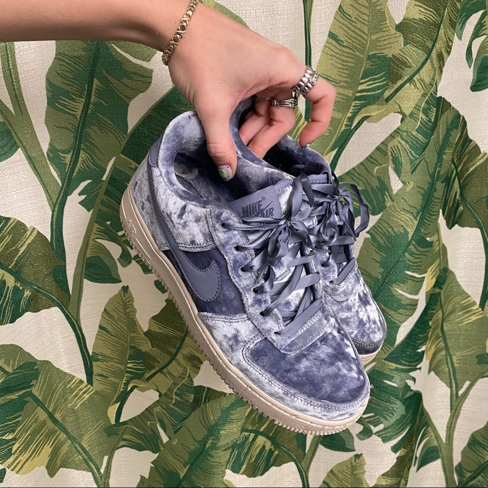 Periwinkle Velvet Air Force 1’s